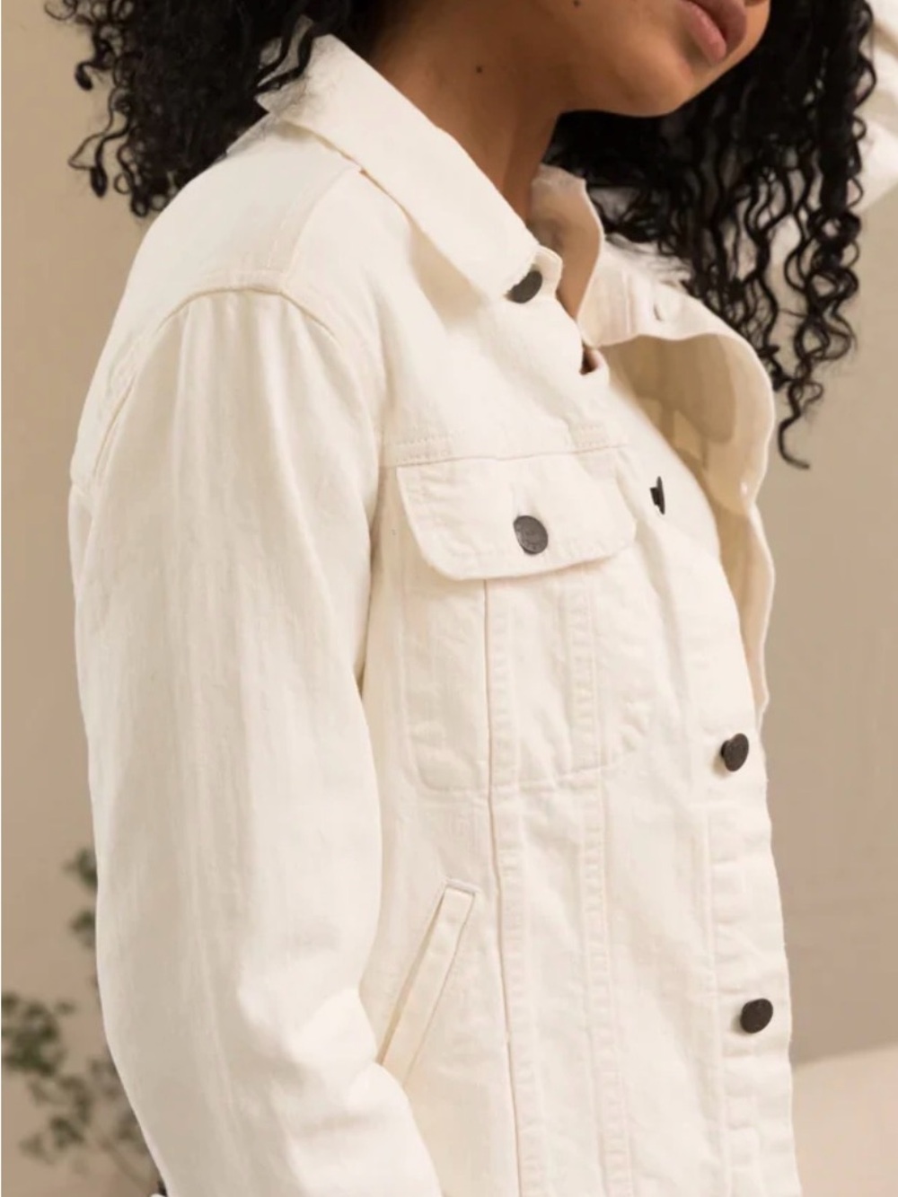 Able Cream Denim Trucker Jacket